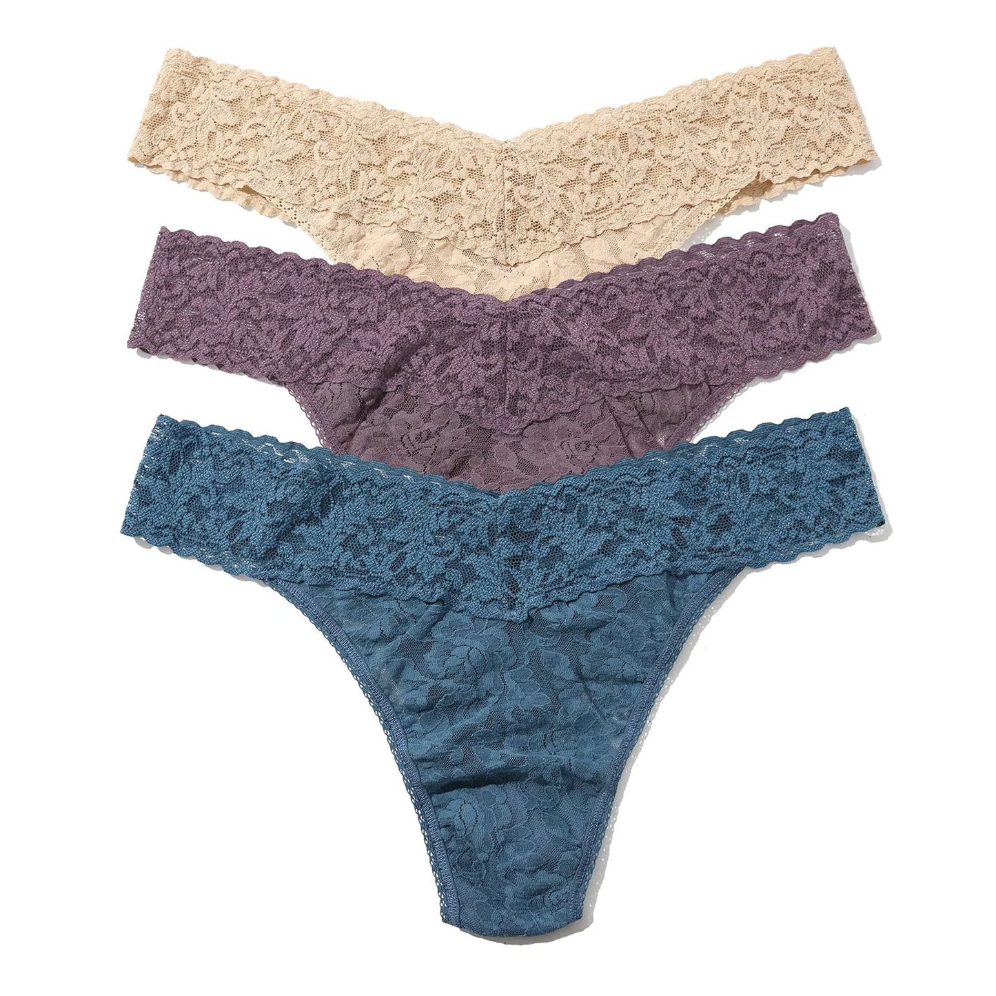 Pack de 3 panties con encaje Original Rise-ONE SIZE
